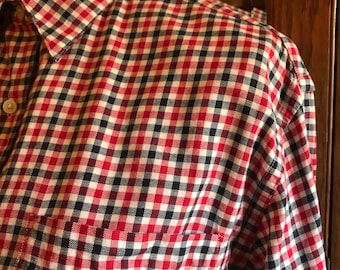 Camicia a quadri con bottoni vintage Brooks Brother da donna