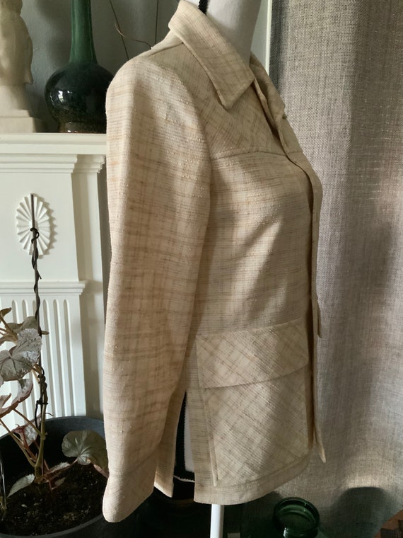 1970s Lee Wald Unisex yellow and white Jacket View 5