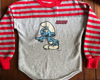 1980s Smurf Kids Sweatshirt, Sz YM