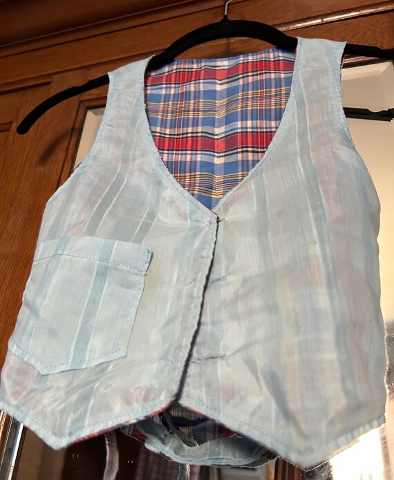 1970s Handmade Cowgirl Plaid Skirt and Reversible… - image 9