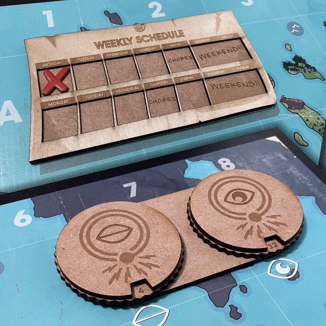 Tales From the Loop Board Game Upgrades Tracker Dial and Weekly