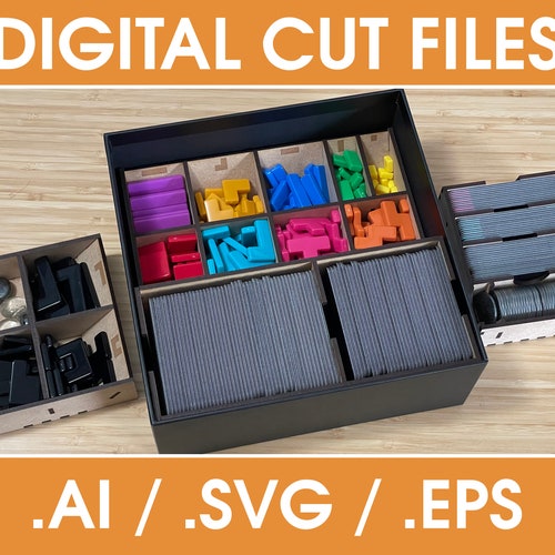 Laser Cut Files Project L Board Game DIY Insert Organizer Etsy