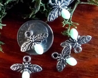 Tiny Firefly Glow in the Dark Charms x 5