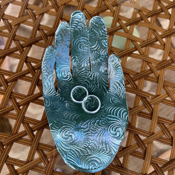 Hand ring/jewelry holder/dish -customized (your hand)