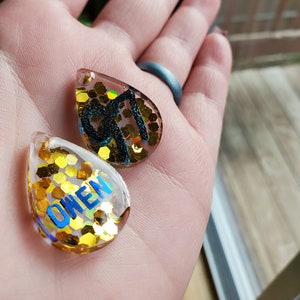 Personalized Glitter Game Day Earrings: Custom Team Spirit Wear