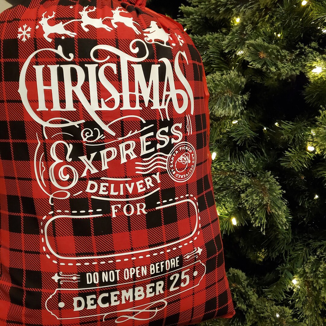 Personalized Christmas Gift Bag, Custom Santa Sack Bag for Presents ...