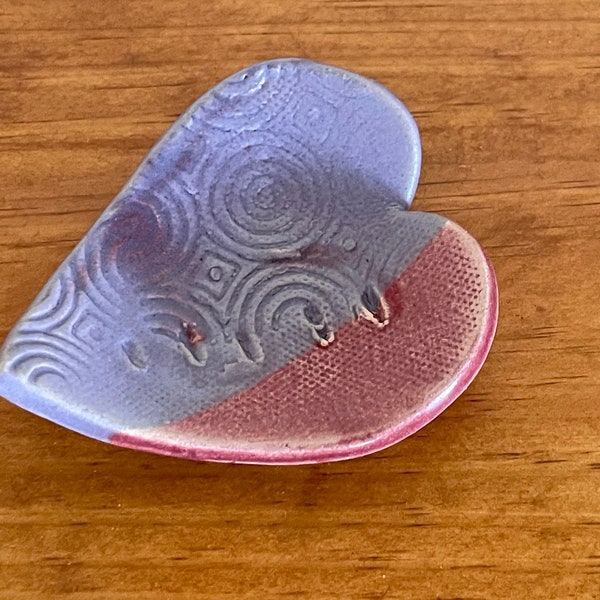 Handmade Miniature Pottery/Ceramic Ring dish for Jewelry, valentine giftidea, Ring dish, tinket dish, heart ring dish