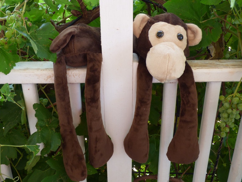 Monkey Pillow Brown Body Pillow Zoo Animal Get Well gift Etsy