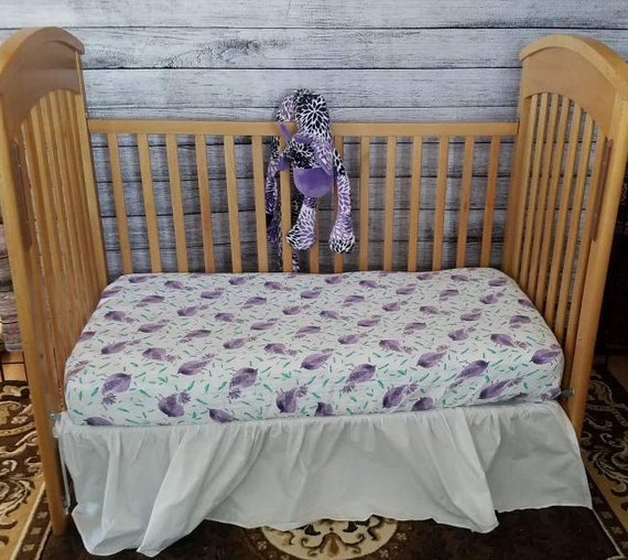 purple fitted crib sheet