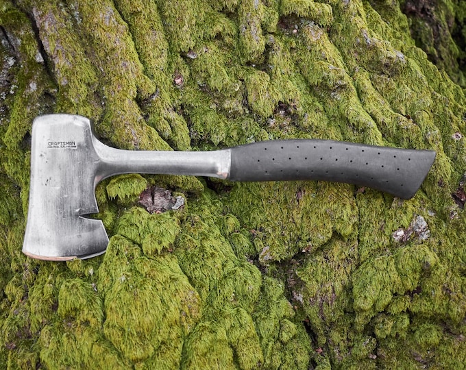 Vintage Craftsman hatchet with leather sheath