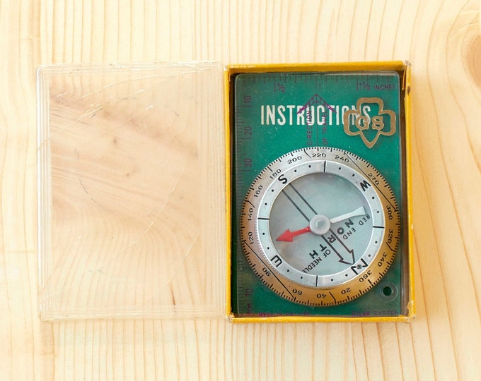 Vintage Girl Scout Compass Made By Silva