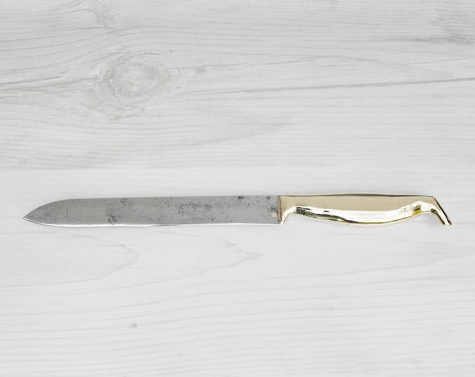 Vintage Brass handled fixed blade knife