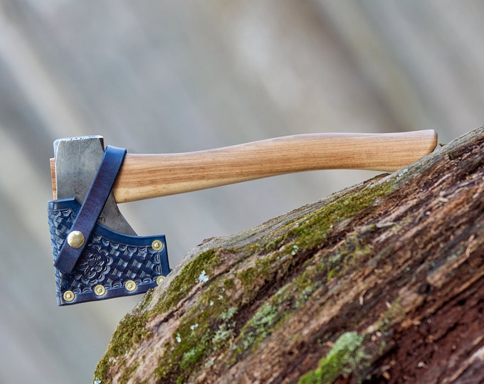 Genuine Plumb Boy Scout Hatchet with custom leather sheath