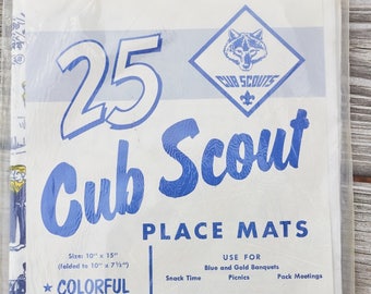 Vintage Cub Scout Place Mats in original package 25 ct