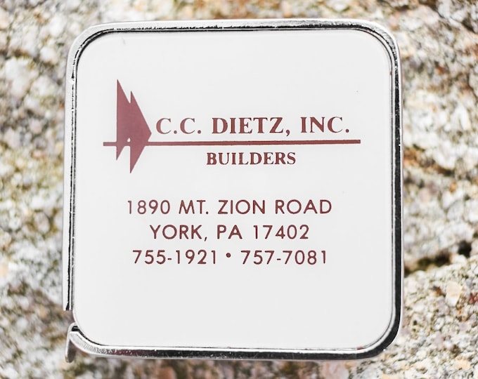 Vintage Tape Measure NOS advertising CC Dietz Inc Builders York Pa