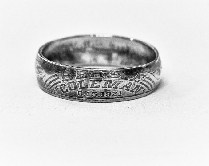 Coin Ring Bessie Coleman