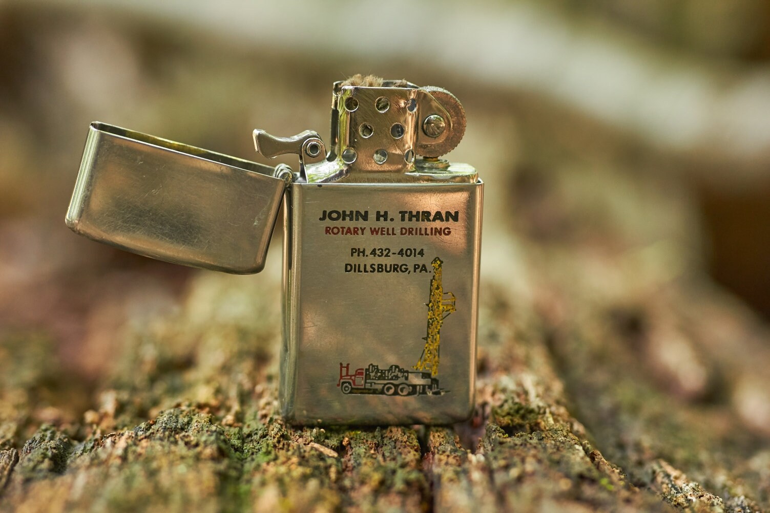Zippo Vintage Zippo from John H Thran Rotary Well Drilling Dillsburg