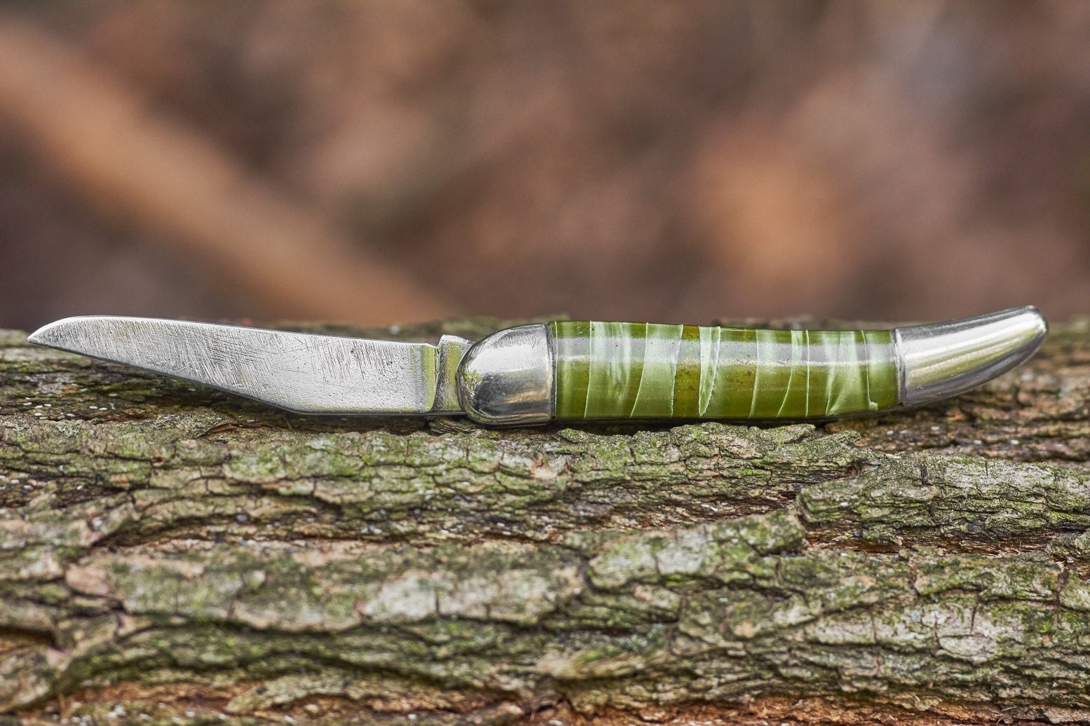 vintage Hammer pocket knife knife Vintage Hammer brand pocket knife single blade green