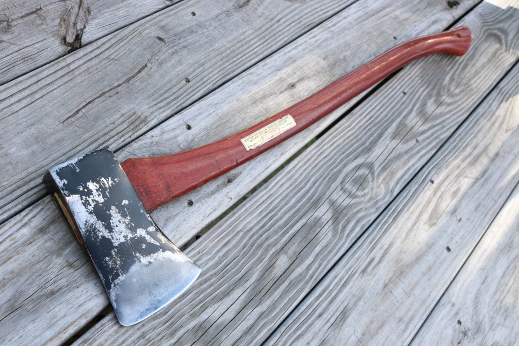 Vintage Plumb single bit axe with original factory handle