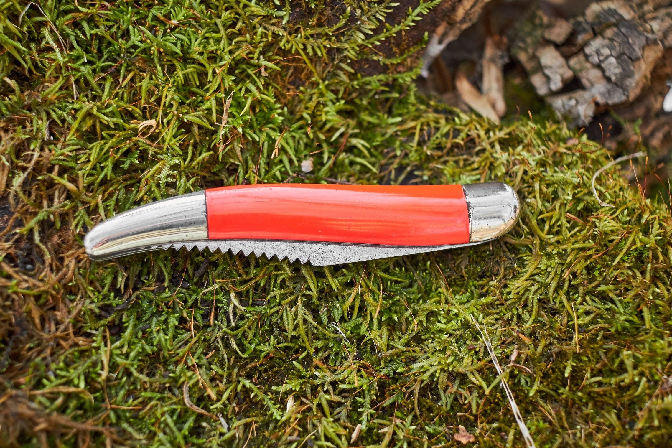 Vintage Hammer Brand single blade pocket knife Red