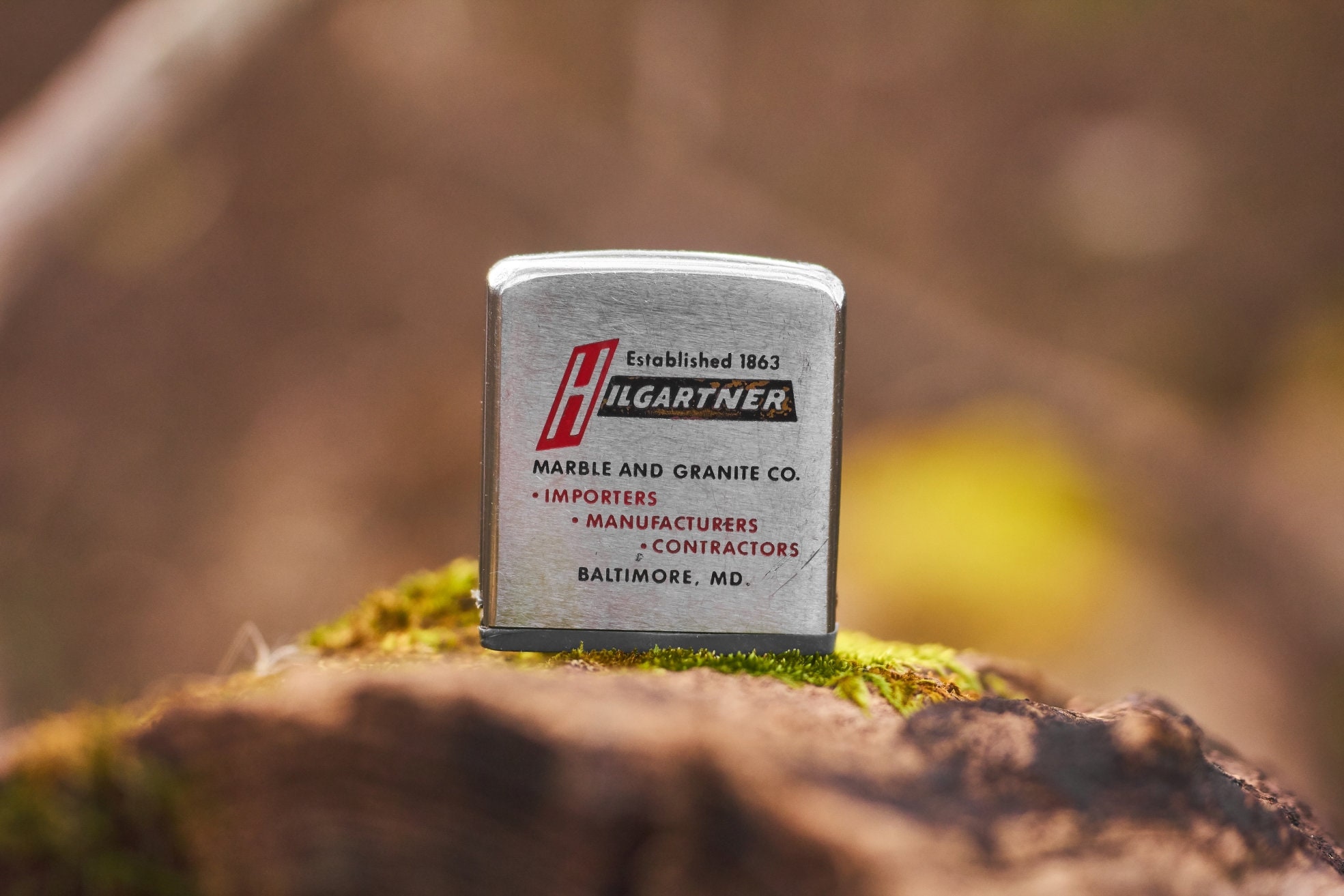 Vintage Zippo Tape Measure from Hilgartner Marble and Granite Co Baltimore Maryland