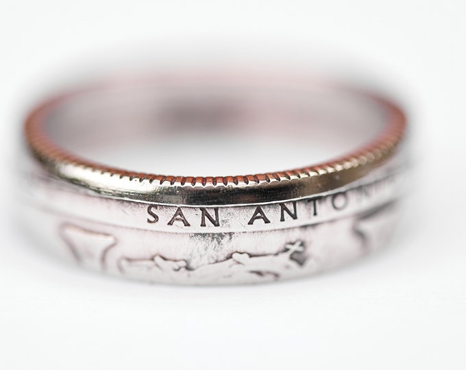 San Antonio Missions Quarter Coin Ring