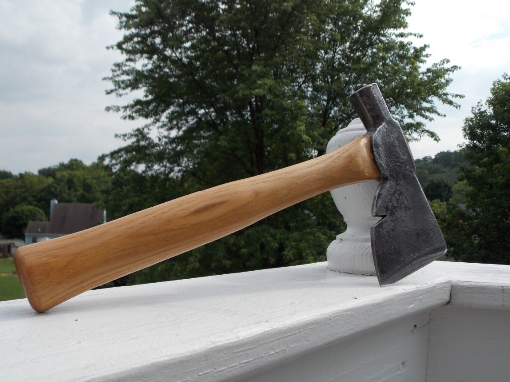 Drop Steel marked hatchet vintage with new 13 in handle of