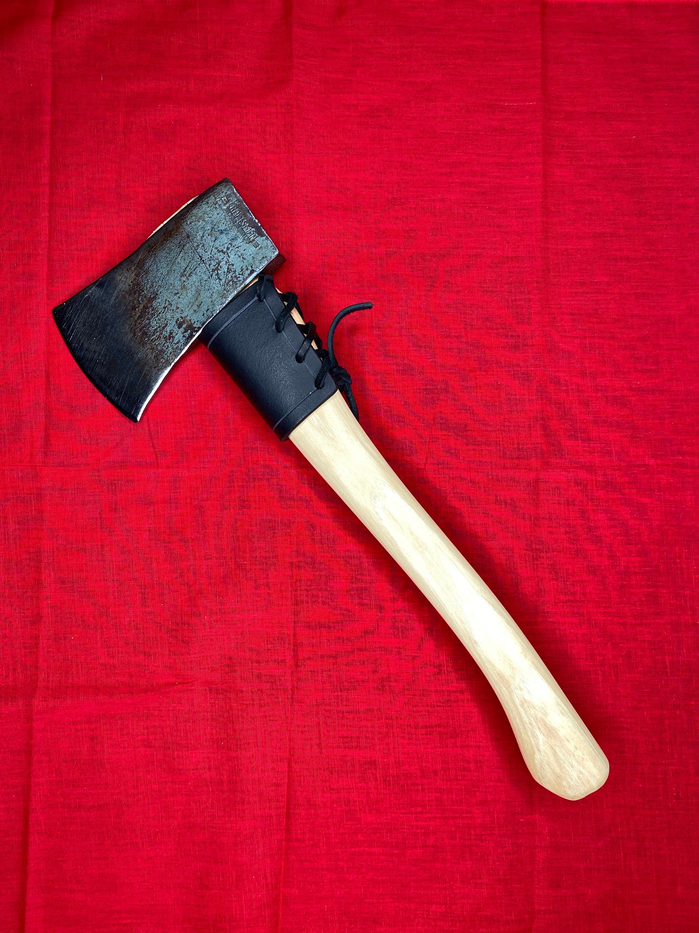 Vintage Craftsman Hatchet with Leather Sheath Belt Hanger and