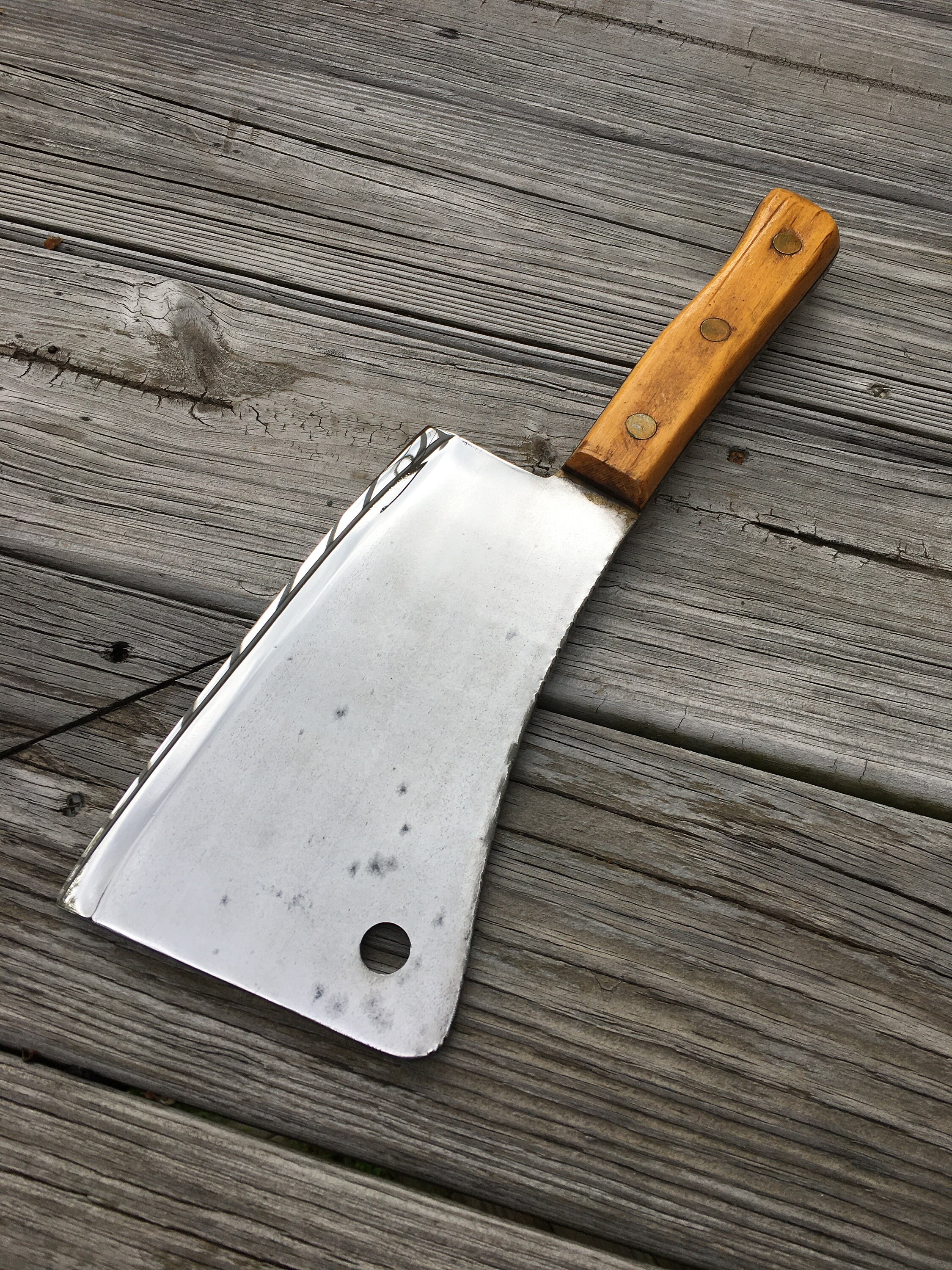 Vintage Craftsman Meat Cleaver with leather sheath