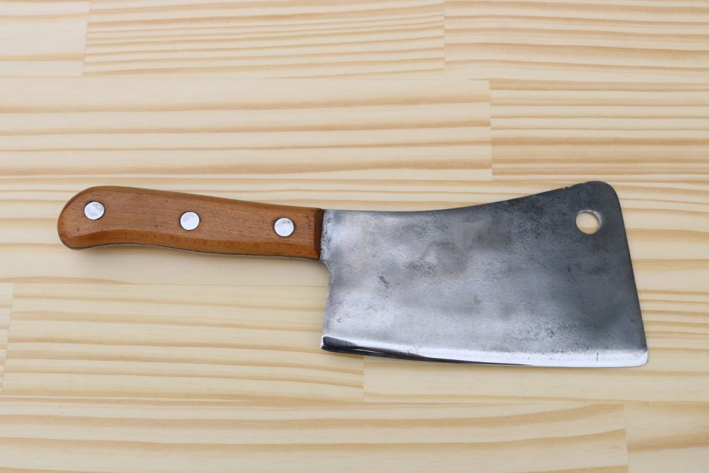 Vintage Briddell meat cleaver