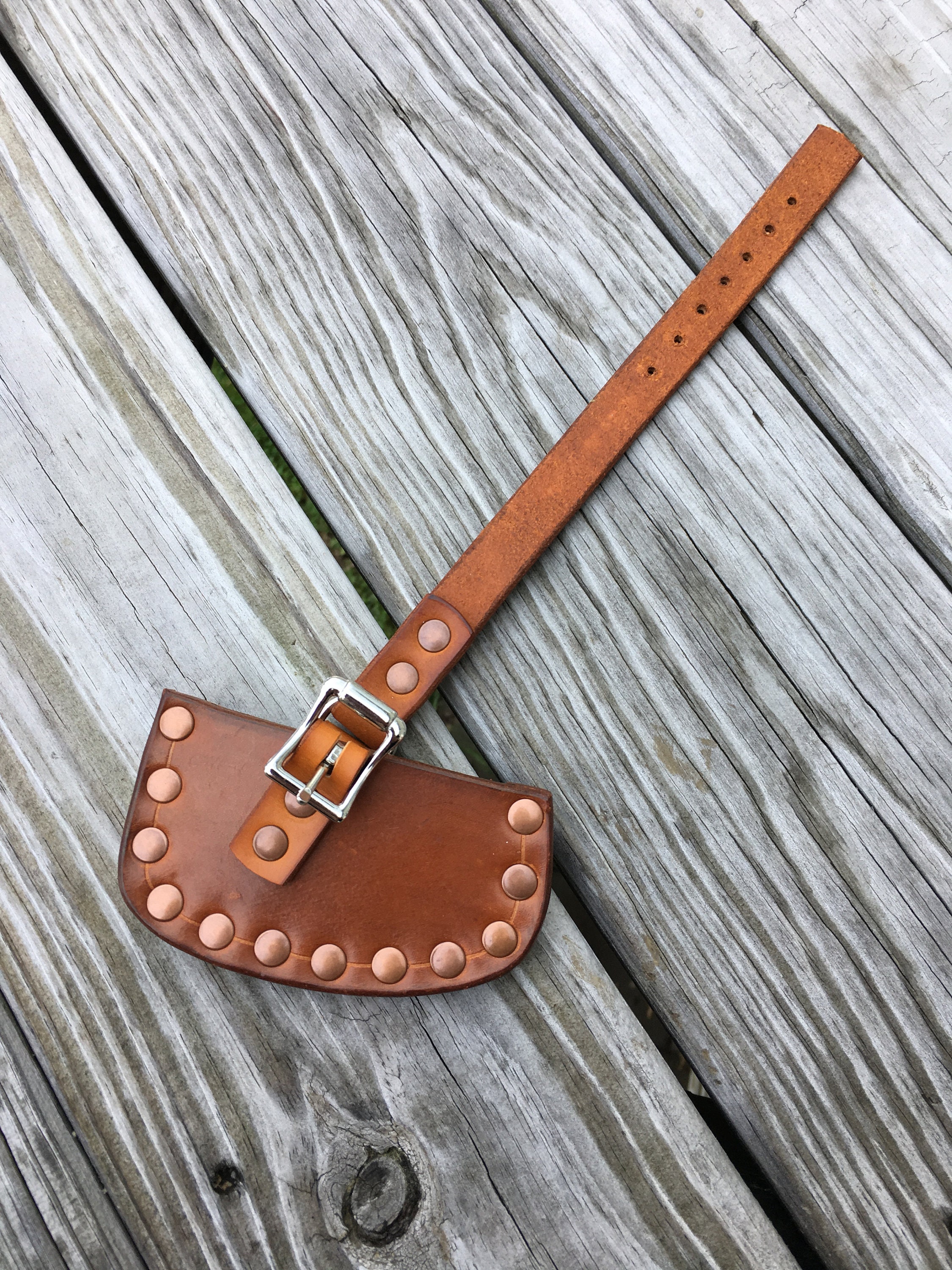 handmade leather hatchet sheath