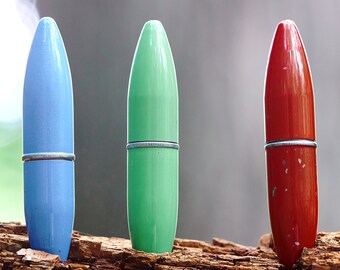 Vintage Bullet Lighter Red Green Blue
