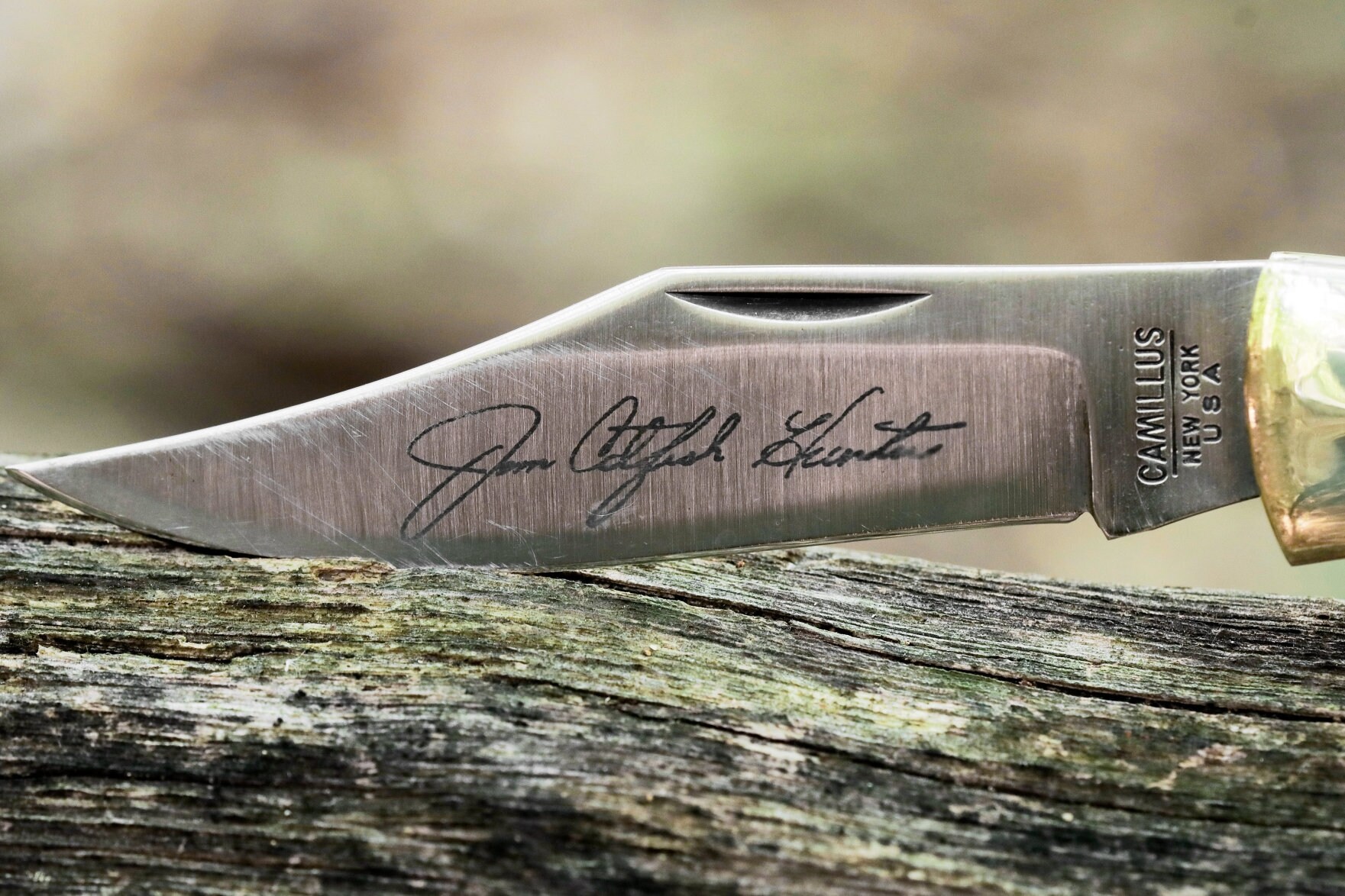 Vintage Pocket Knife Camillus No 4 Jim Catfish Hunter Lockback Pocket Knife