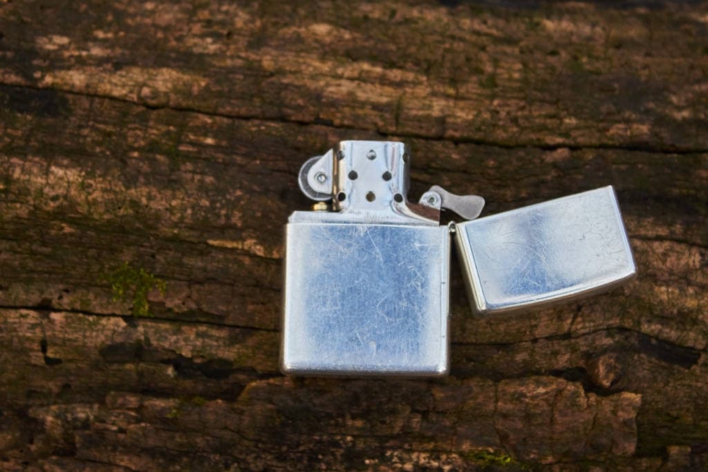 Zippo sterling silver vintage new wick and flint lighter
