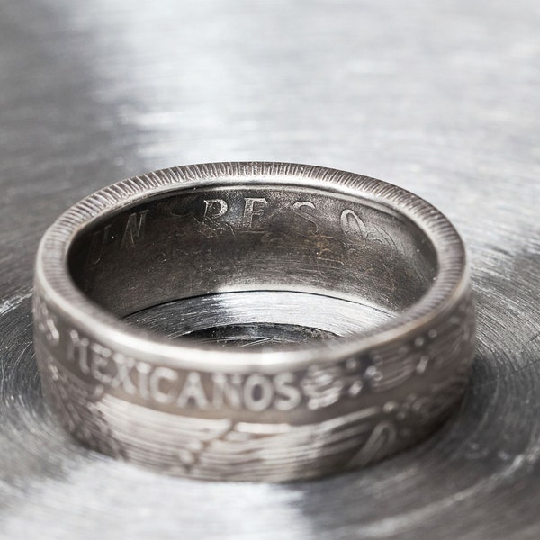 Coin ring made from a Mexican Peso
