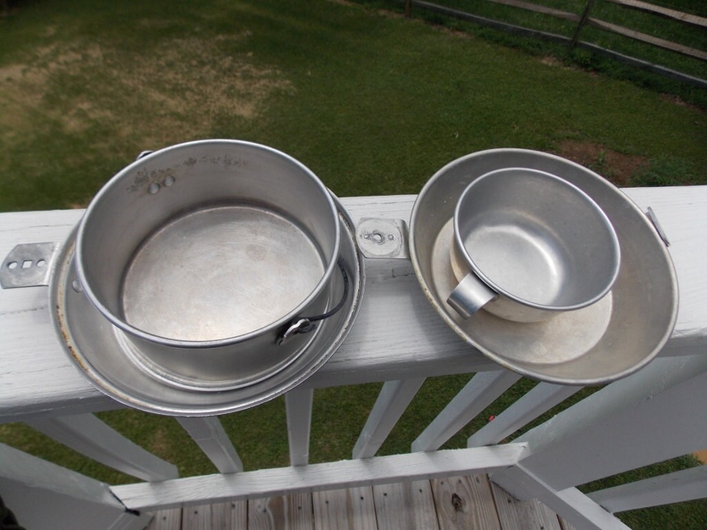 Boy Scouts of America marked mess kit with BSA marked case vintage