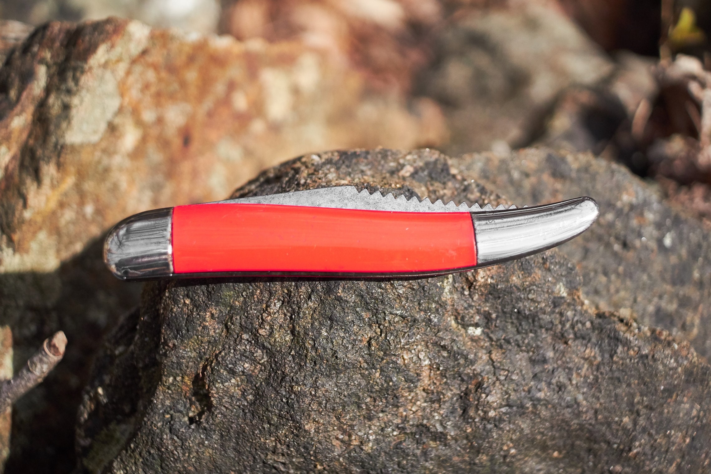 Vintage Hammer Brand single blade pocket knife Red
