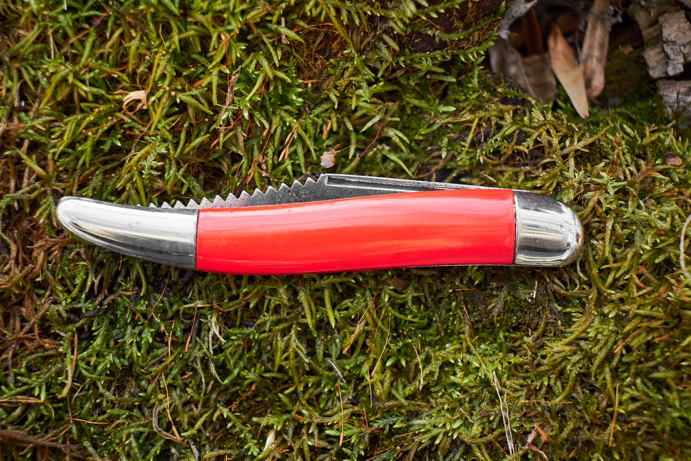 Vintage Hammer Brand single blade pocket knife Red