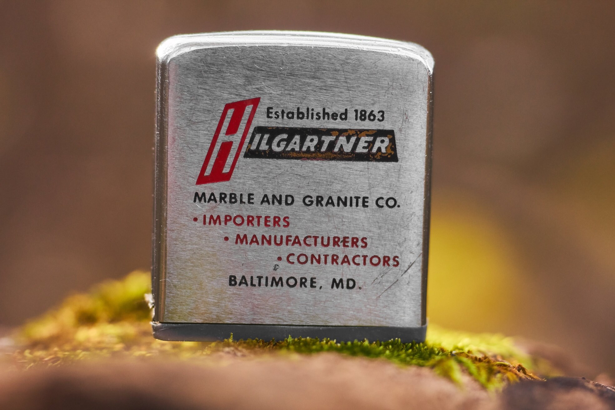 Vintage Zippo Tape Measure from Hilgartner Marble and Granite Co Baltimore Maryland