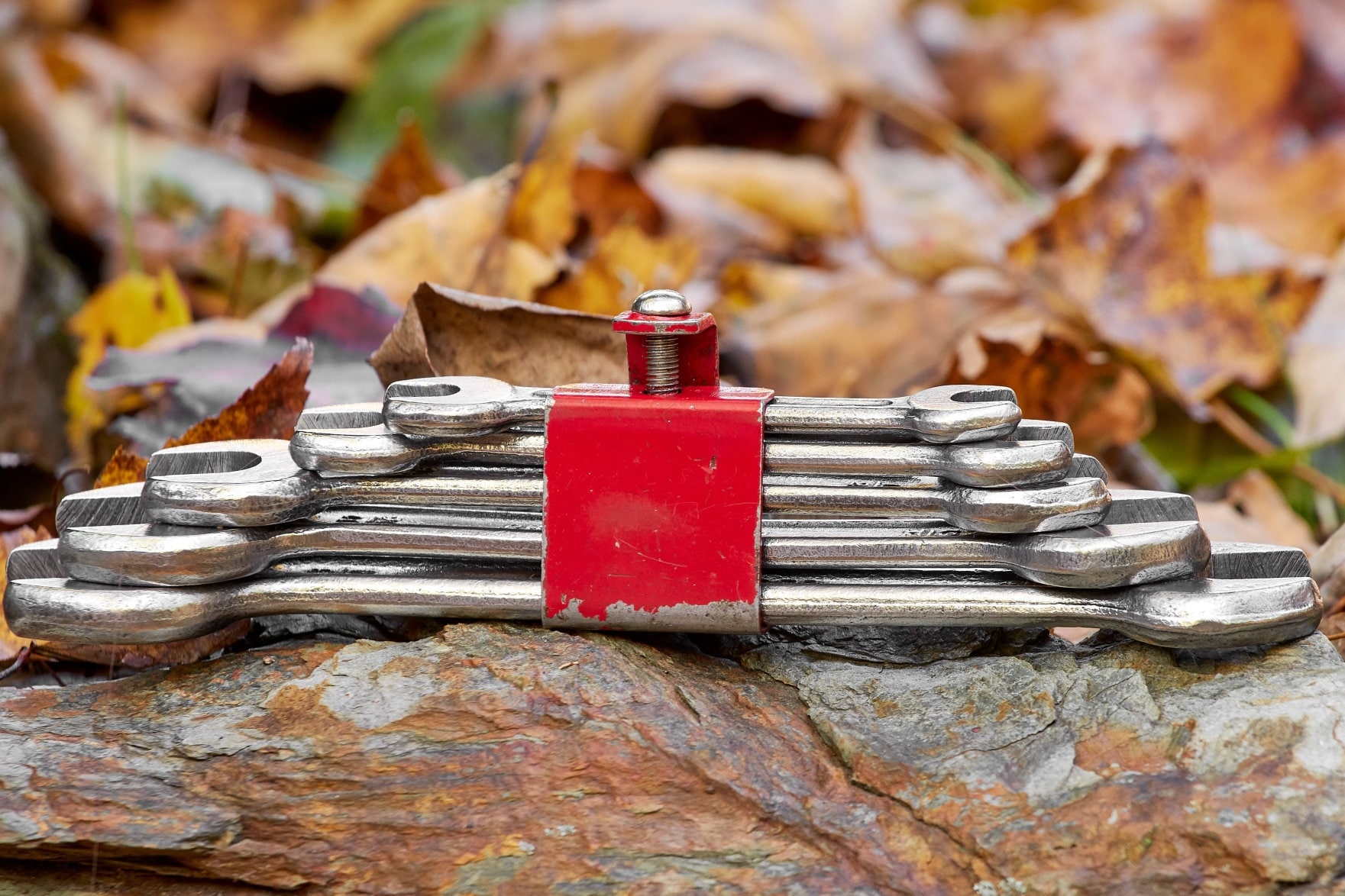 vintage wrench set 5 piece standard open end wrench set made in the USA
