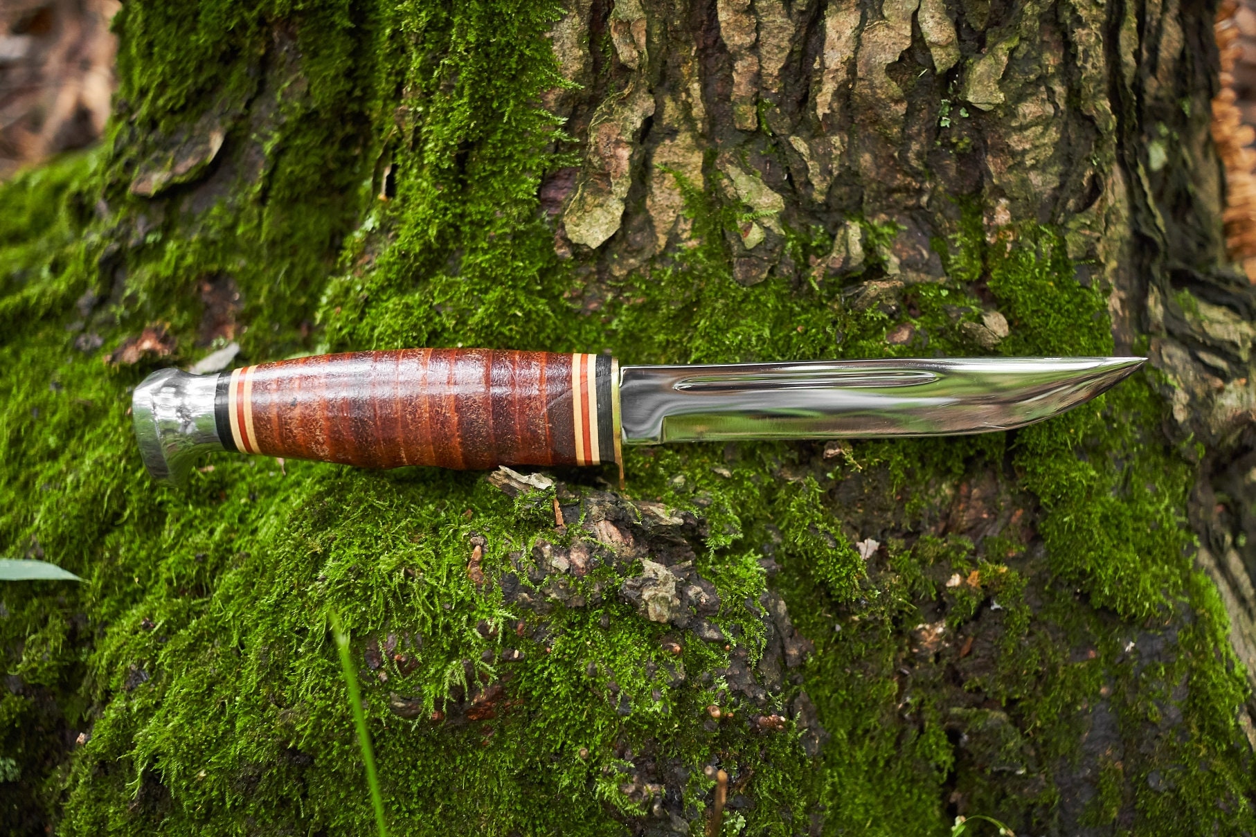 Vintage Kabar 1232 fixed blade knife with original sheath