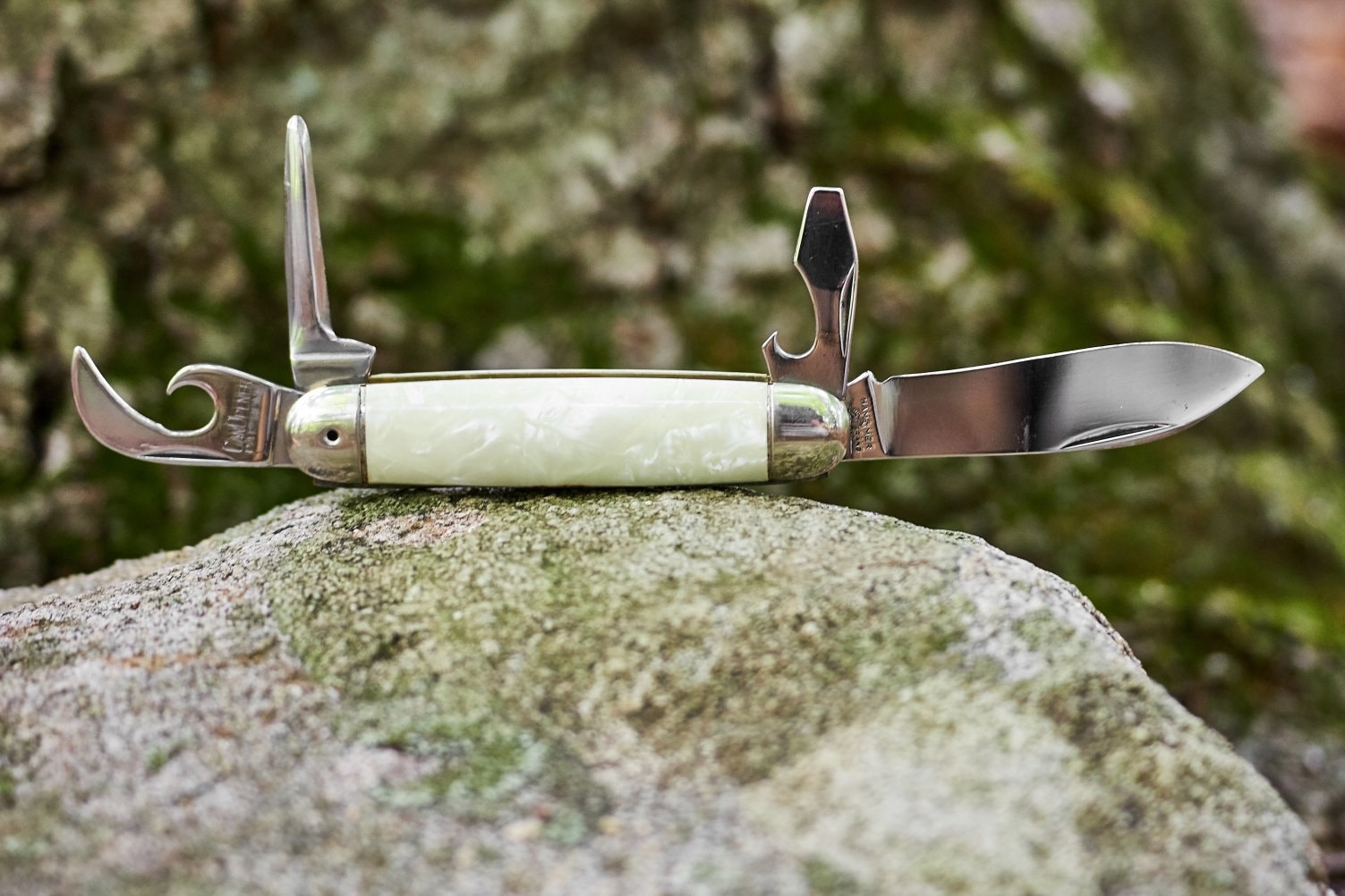 vintage Hammer pocket knife knife Hammer Brand Kamp King style pocket knife with brass liners