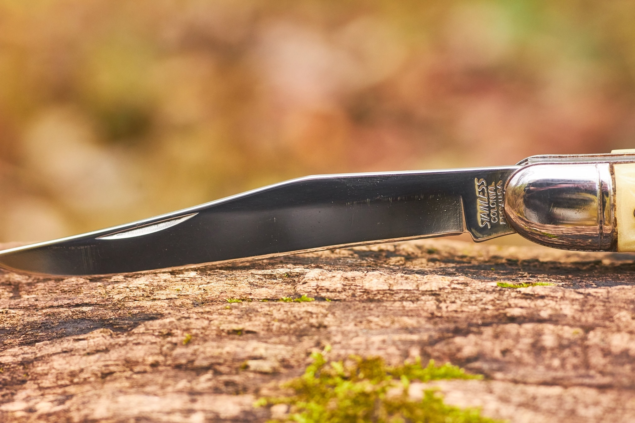 Vintage Pocket knife Colonial Fish knife glow in the dark vintage