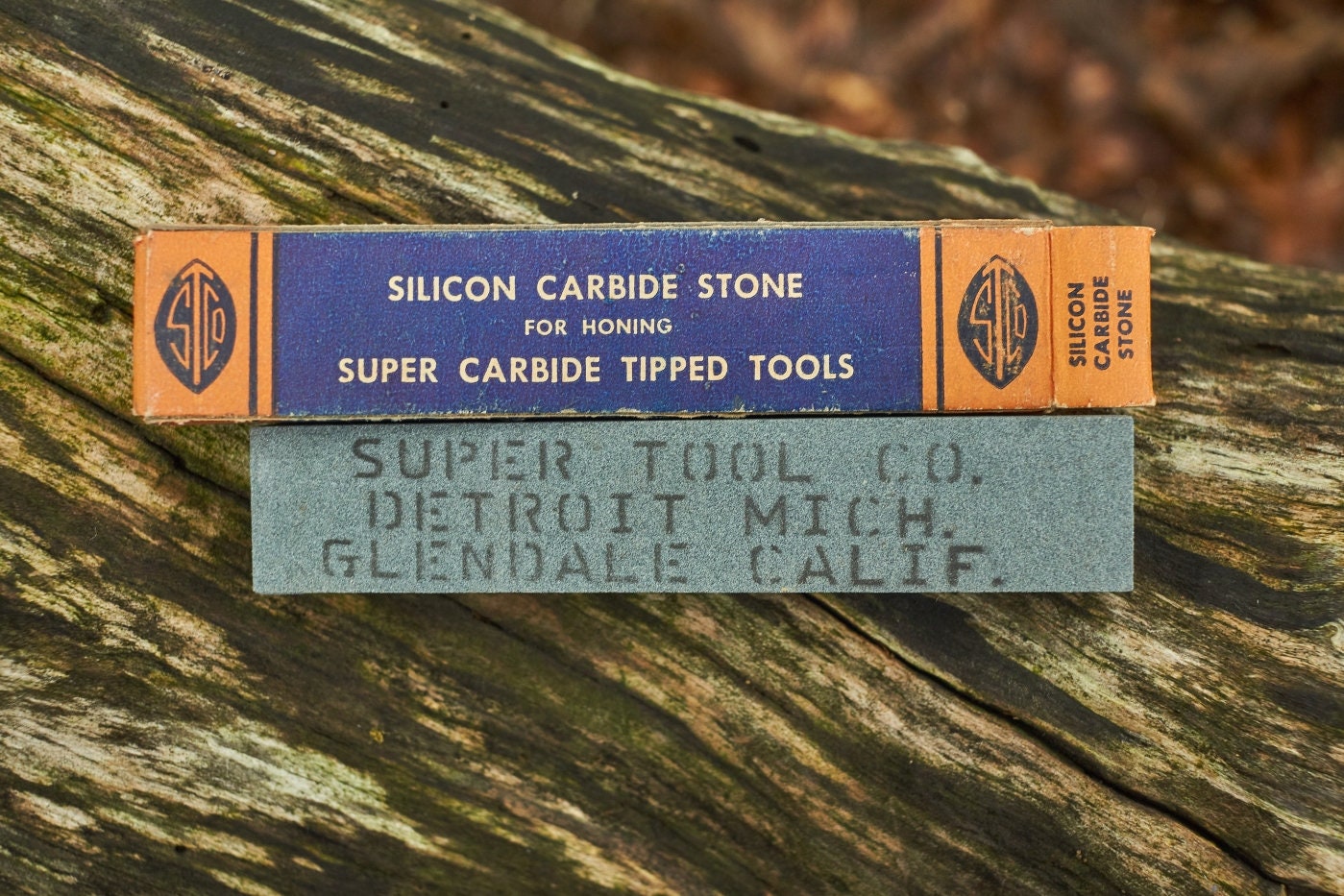 Vintage sharpening stone from Super Tool Co