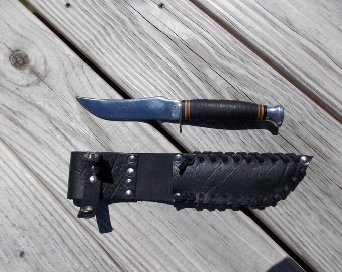 Ka Bar Hunting Knife With 5 in Blade Vintage With Handmade Etsy