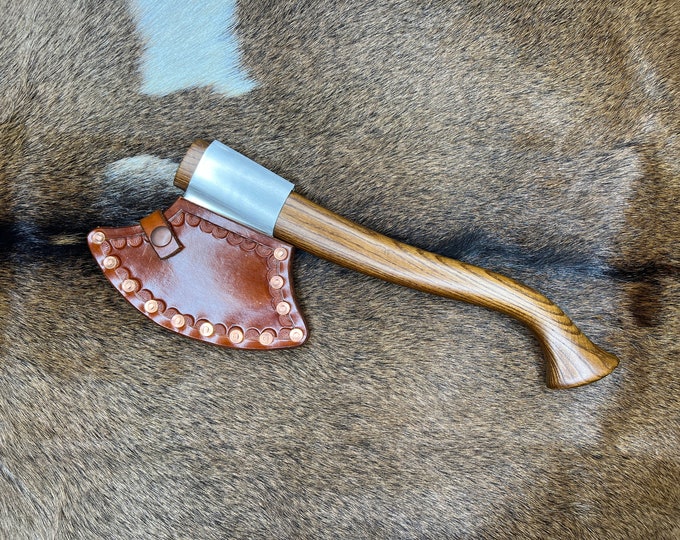 Fox Trekking Hatchet with Handmade Leather Sheath
