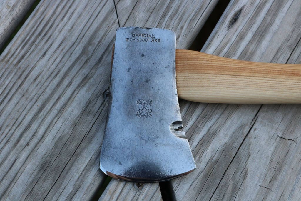 vintage Collins Hatchet Boy Scout hatchet marked Official Boy Scout