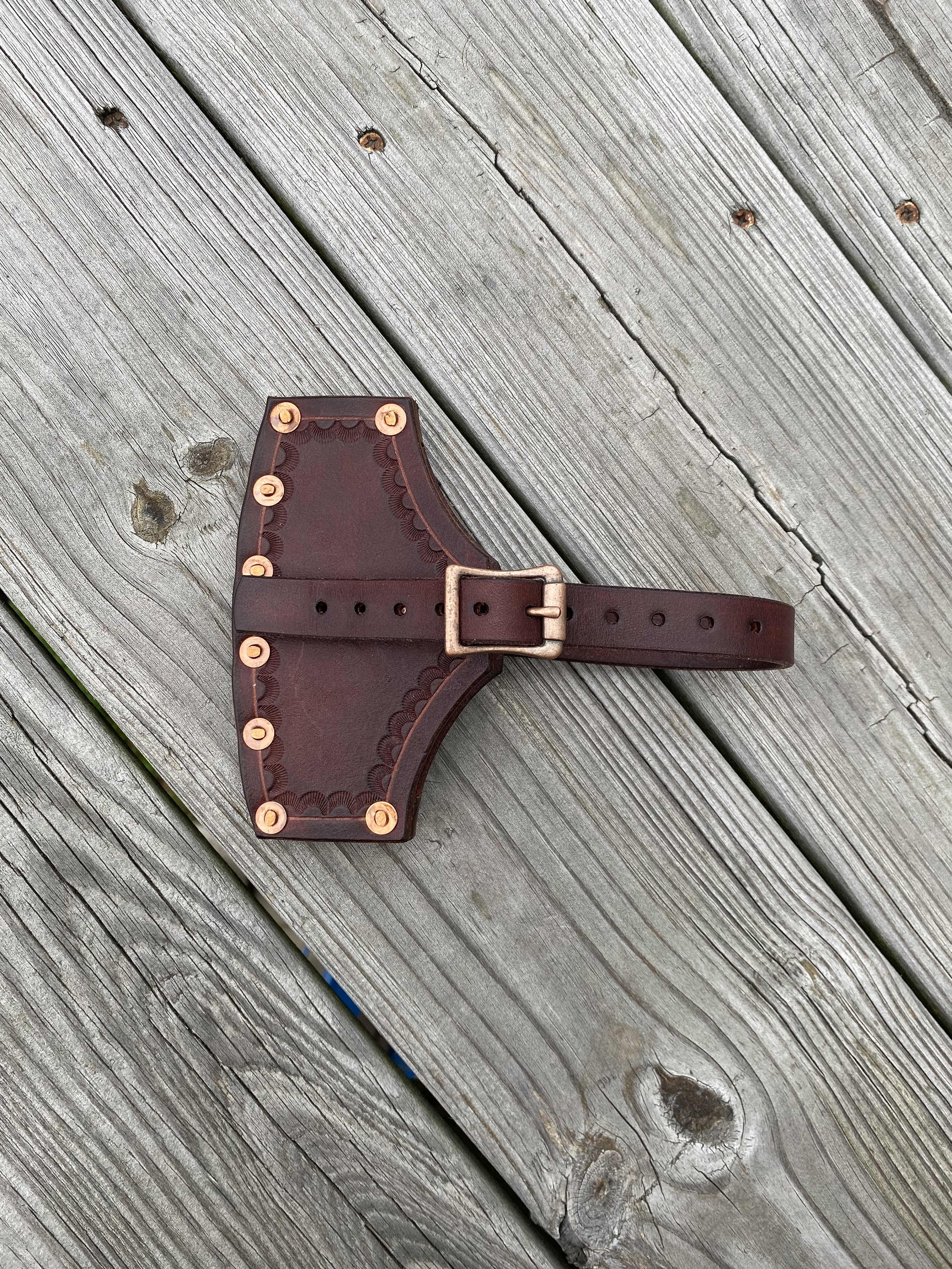 Leather axe or hatchet sheath