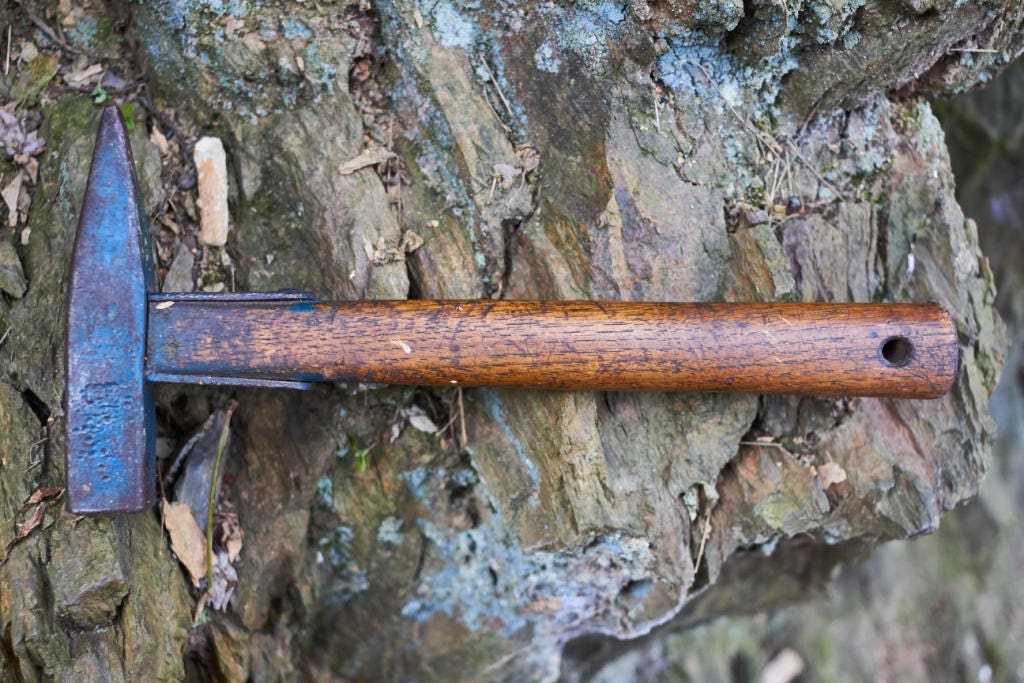 Piton hammer used by the 10th Mountain division during WW II made by Ames