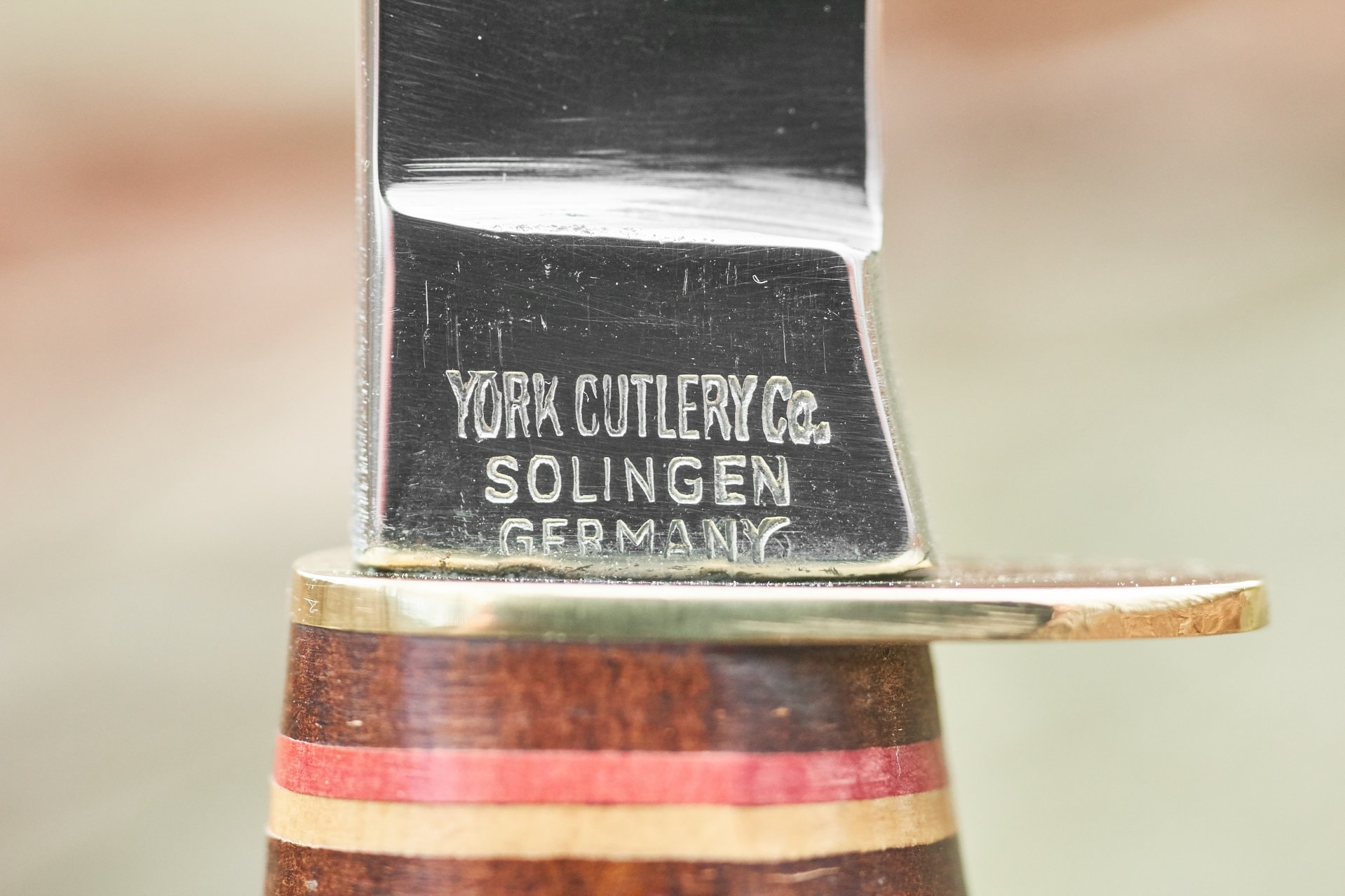 Vintage York Cutlery Co Fixed Blade Knife Solingen Germany